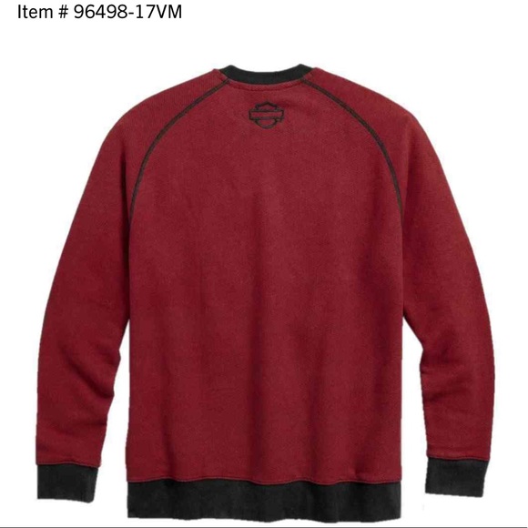 PENDING Harley-Davidson Men's Vintage Inspired Raglan Long Sleeve Pullover - Picture 3 of 7